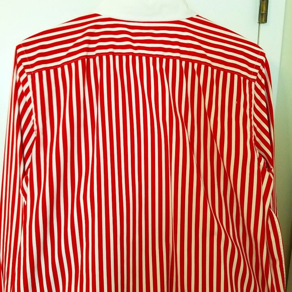๐ Lauren Ralph Lauren Red oxford OR Black crest , LG - Picture 8 of 9